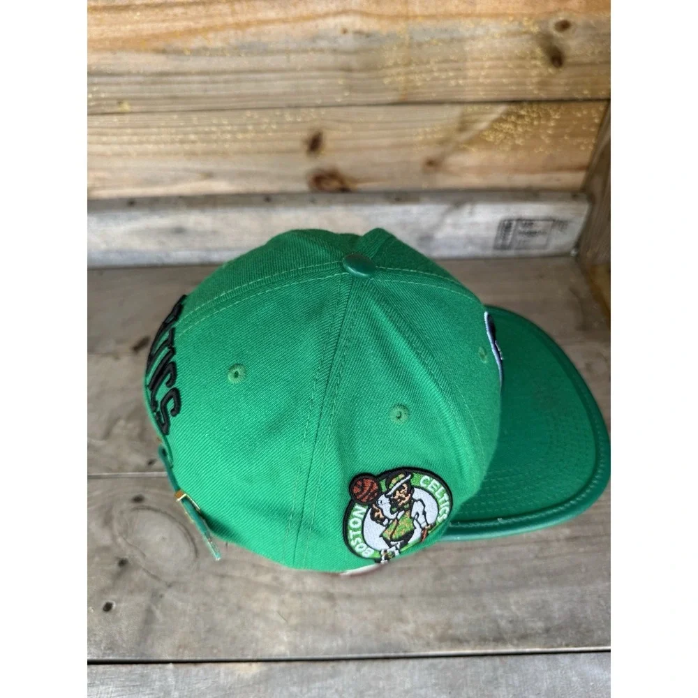Pro Standard Boston Celtics Logo Kelly Green Hat Leather Strap Adjustable NBA